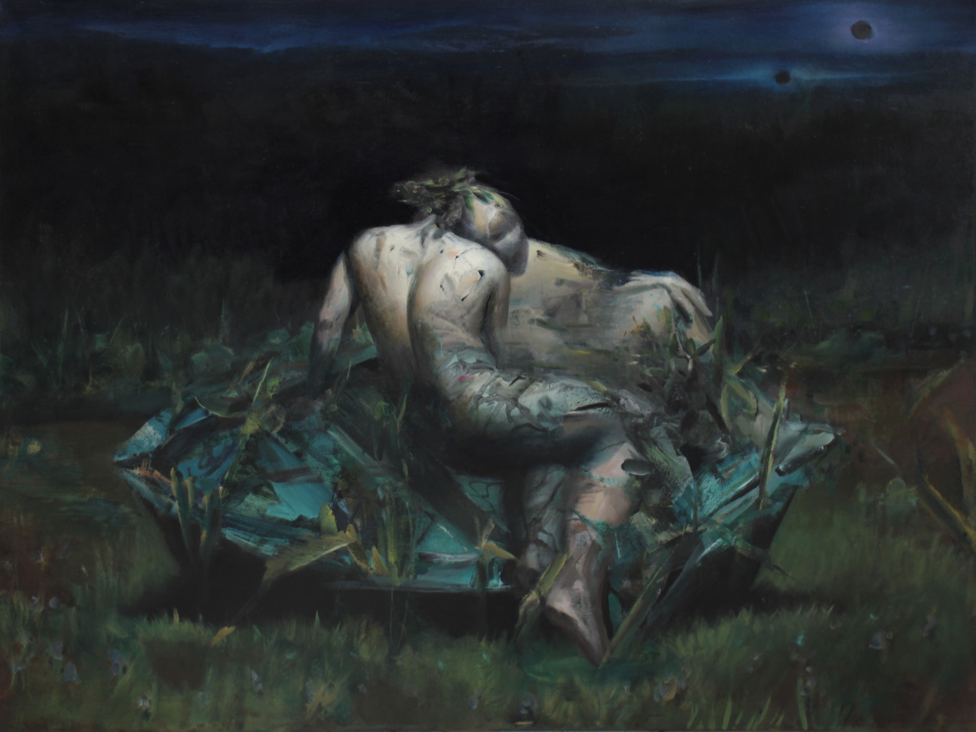 Gogo Ieromonachou, Nocturne, oil on canvas, 90 x 120 cm, 2021