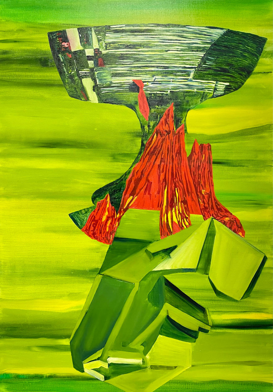 George Kazazis, Untitled, oil on canvas, 70 x 100 cm, 2021