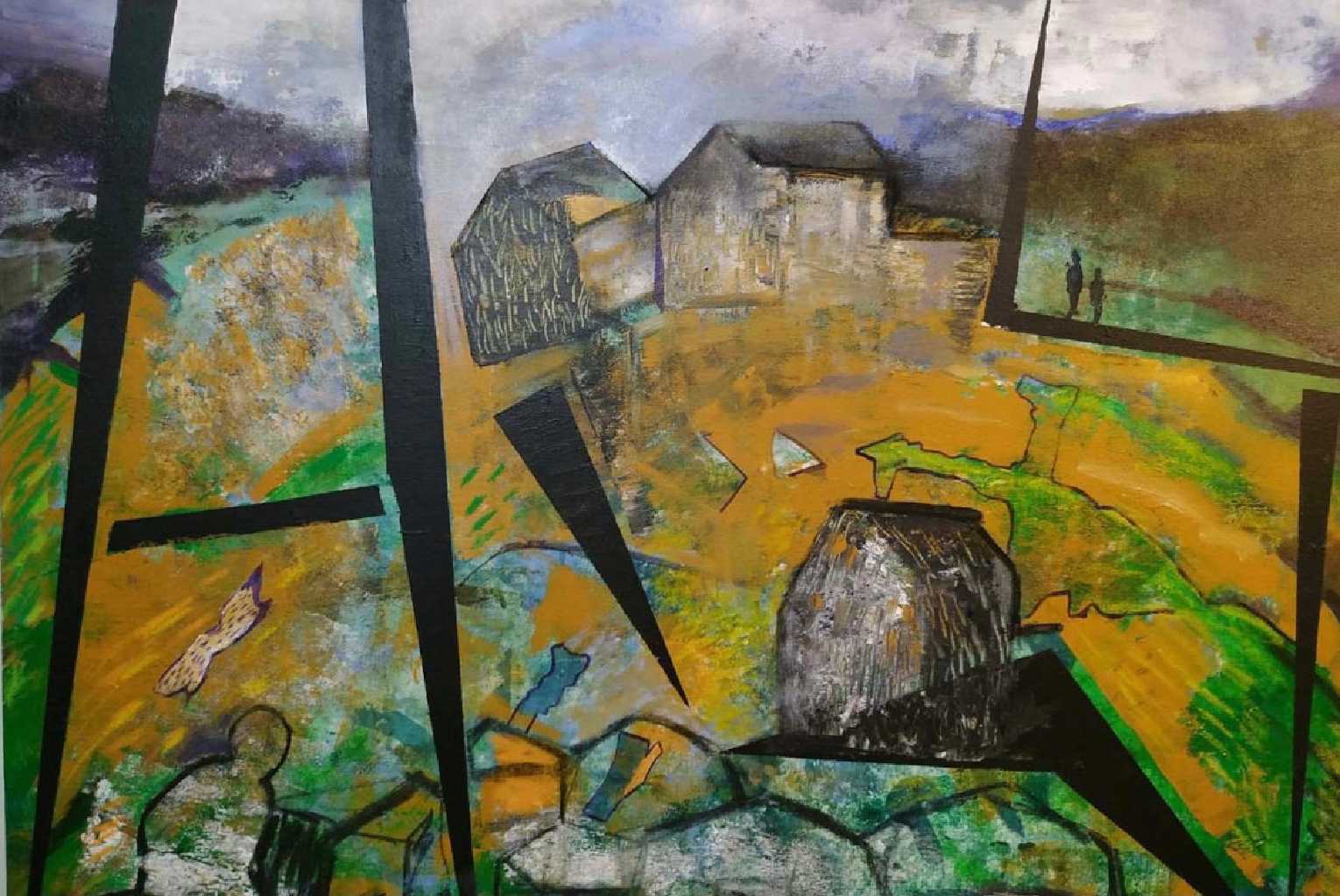 Irini Matsouki, Shortcuts, acrylics on canvas, 60 x 80 cm, 2021