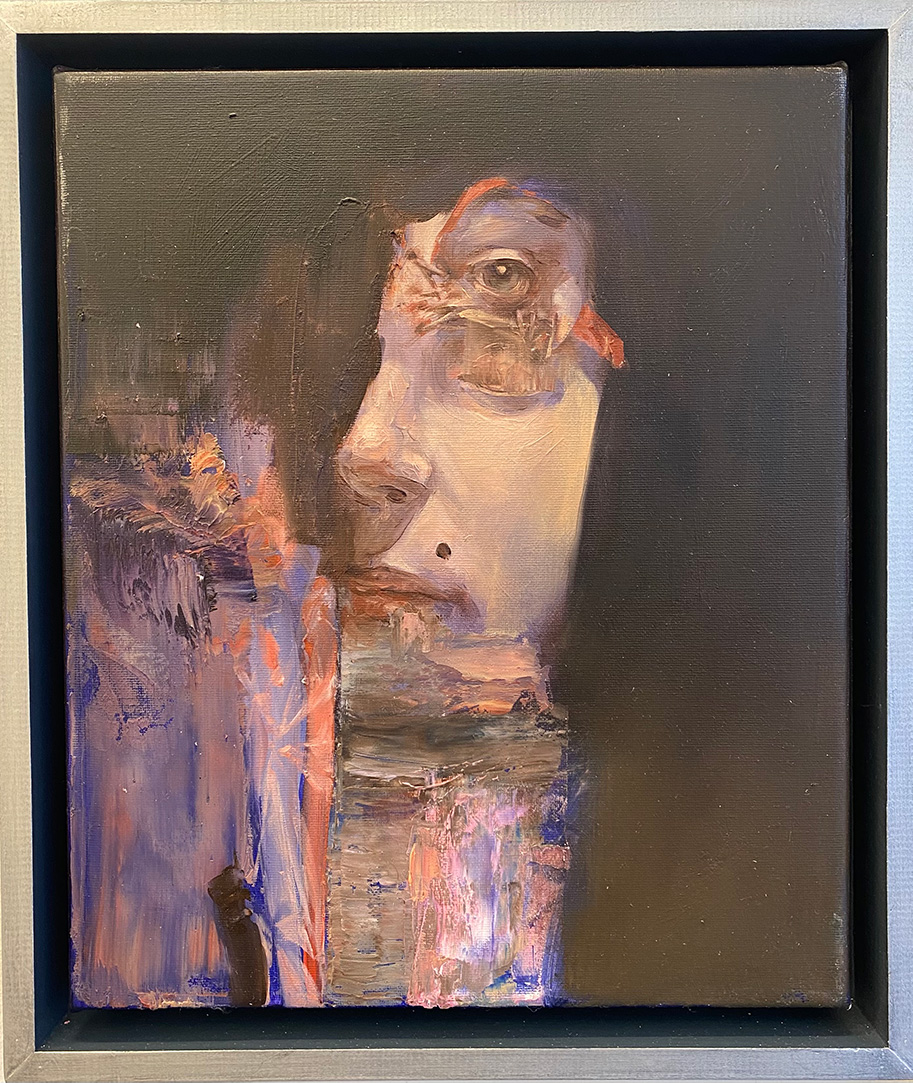 Mózes Incze, Queen, oil on canvas, 30 x 25 cm, 2018