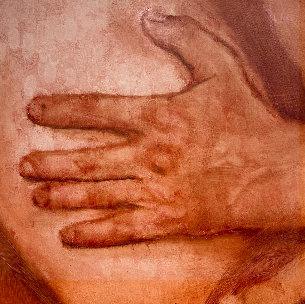 Orestis Papakonstantinou, Untitled, oil on canvas, 35 x 35 cm, 2025
