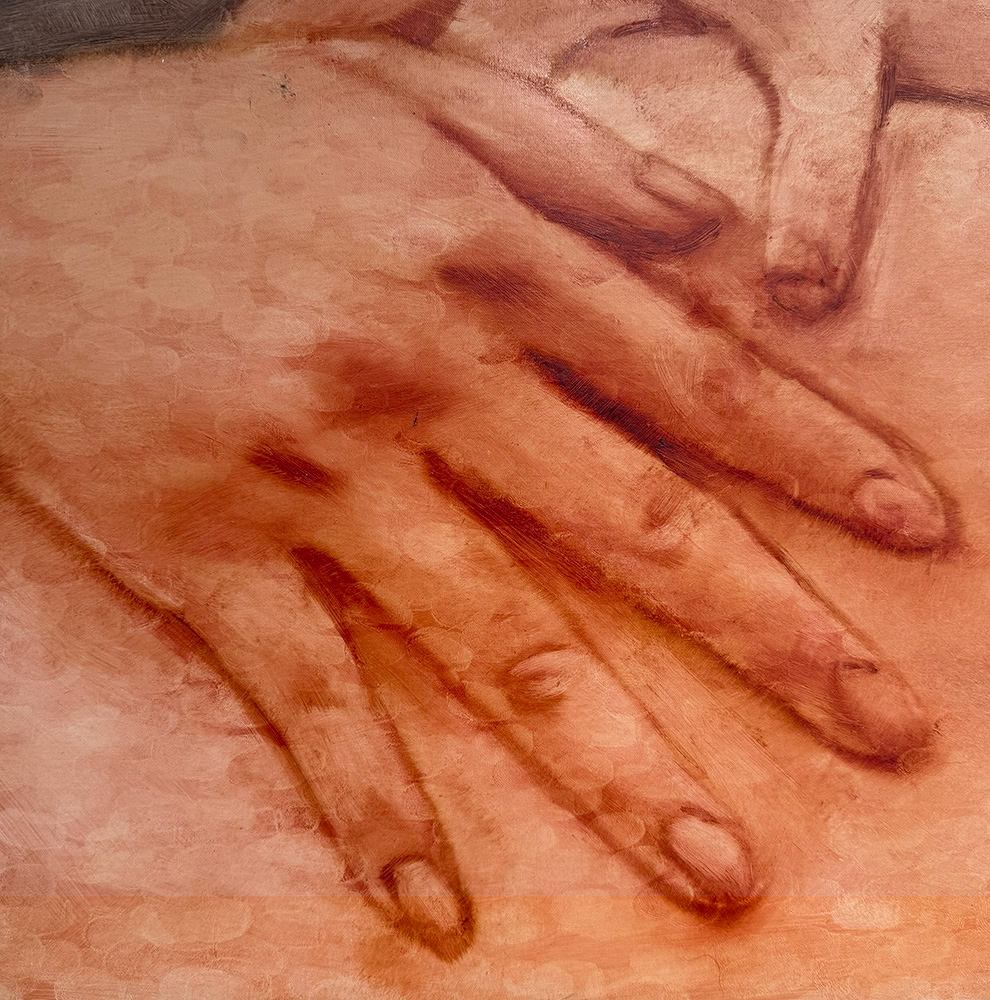 Orestis Papakonstantinou, Untitled, oil on canvas, 35 x 35 cm, 2025