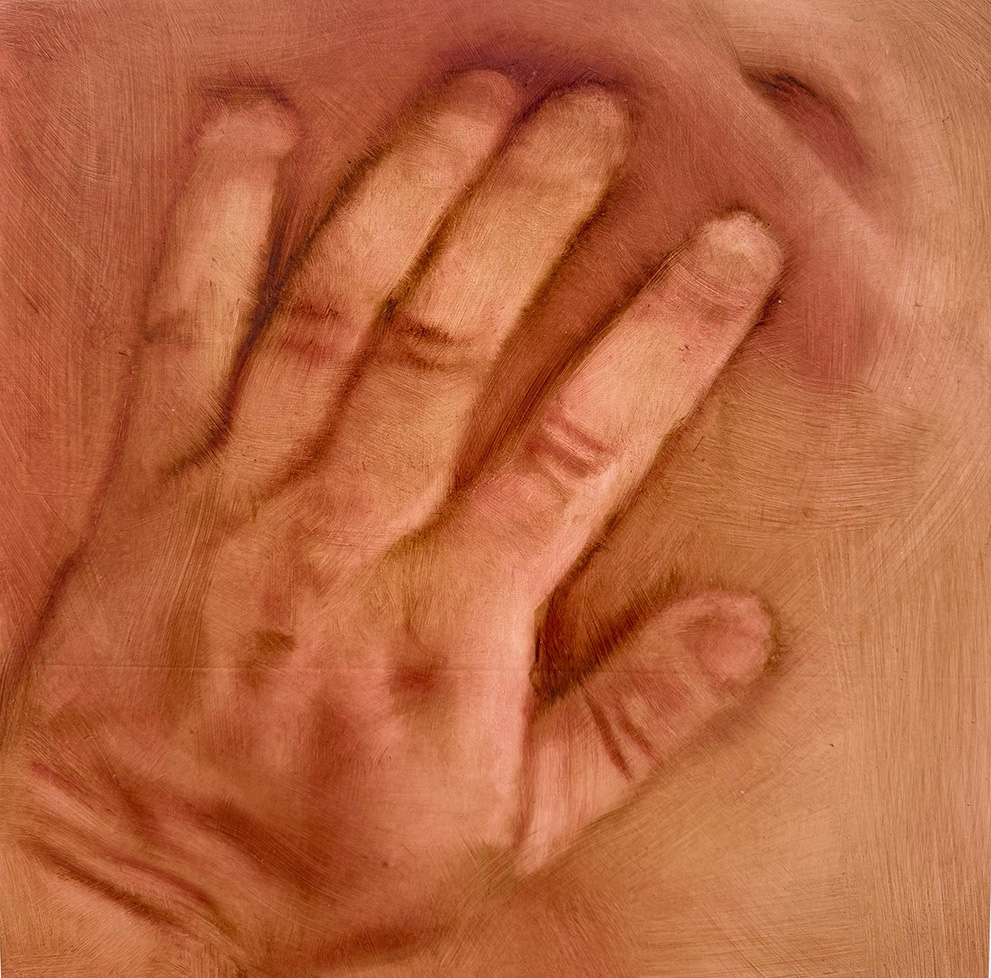 Orestis Papakonstantinou, Untitled, oil on canvas, 35 x 35 cm, 2025