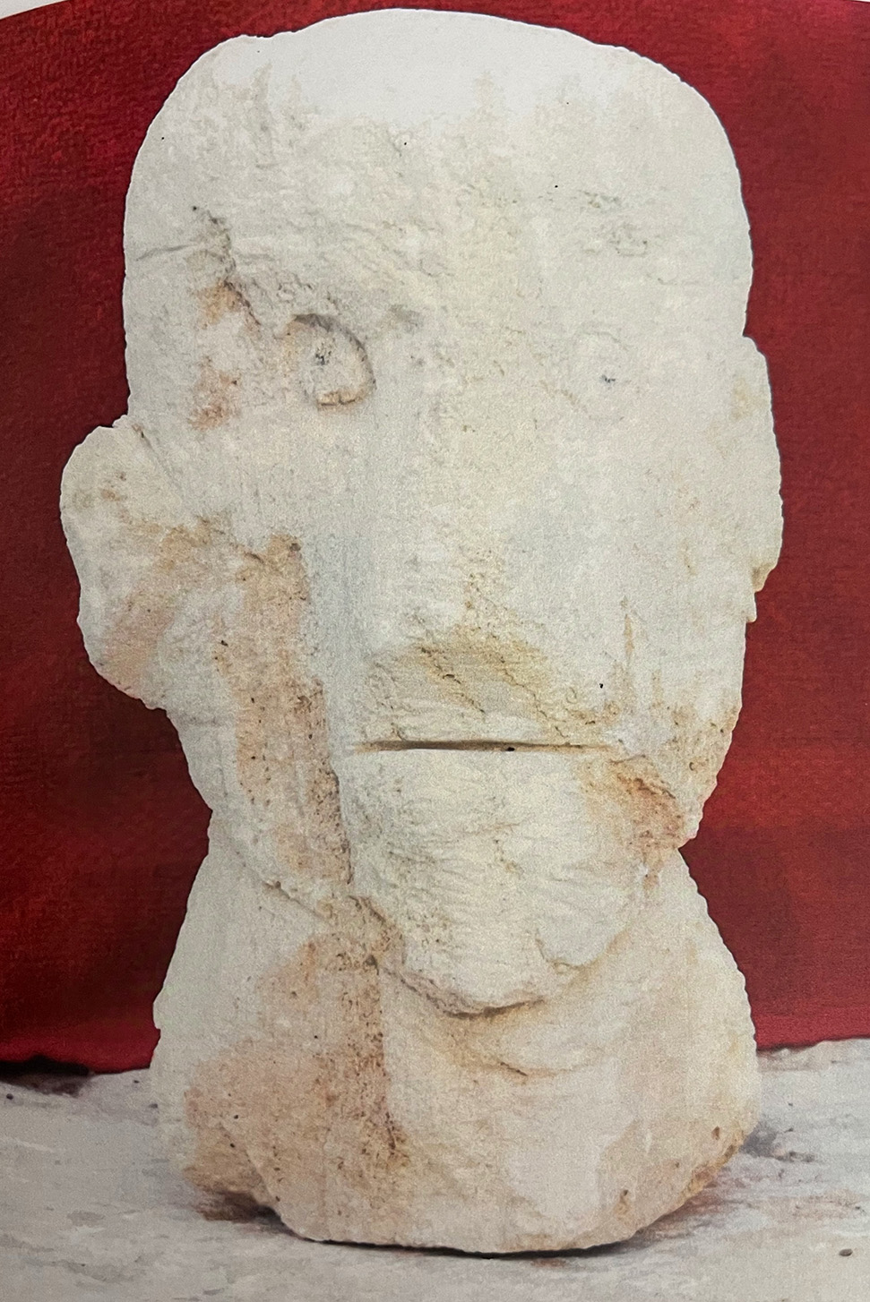 Giorgos Sklavainas, Head, Coloured Stone, Nikos Kaskouras Collection