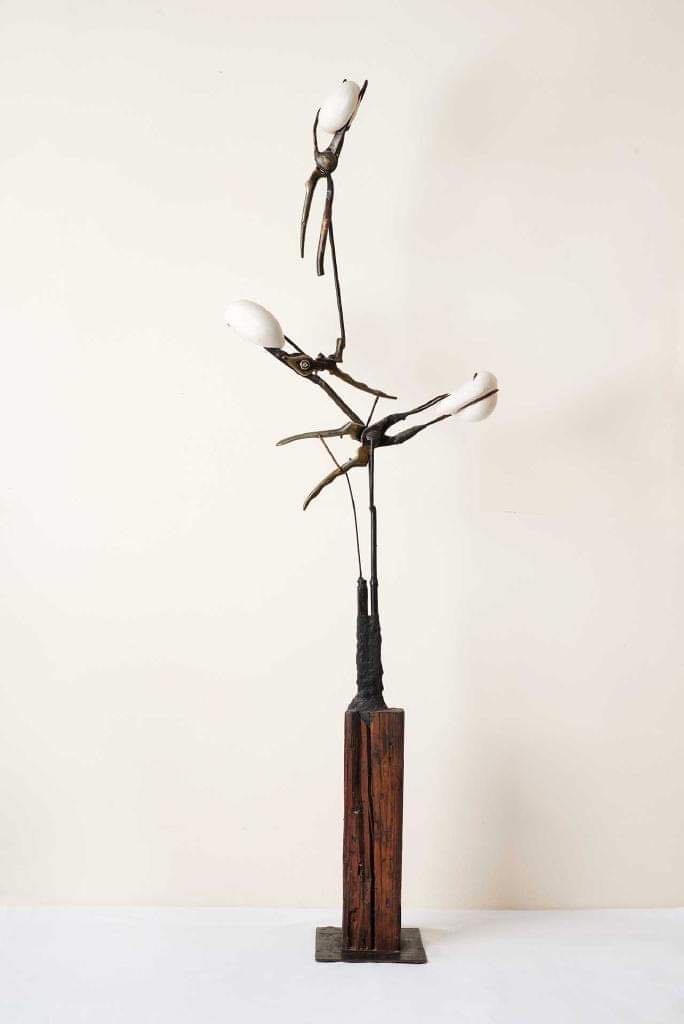 Pantelis Chandris, Untitled, ξύλο, μέταλλο και γύψος, ύψος 120 cm, 2008