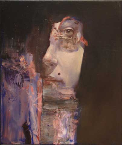 Mózes Incze,  Queen (2018), oil on canvas, 30 x 25 cm
