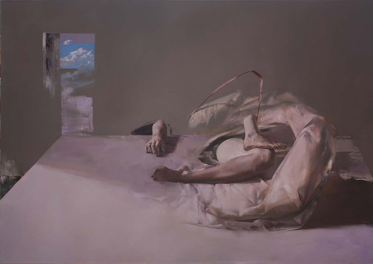 Mózes Incze, Morphosys (2018), oil on canvas, 120 x 170 cm
