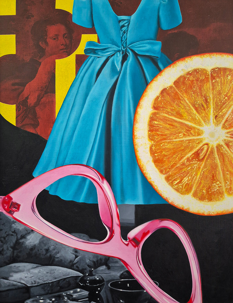 Orange, 47 x 35 cm, oil on aluminium 2025