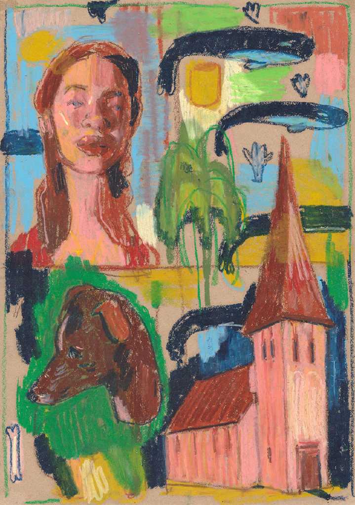 Norwegian dream, Oil pastel on paper, 30 × 42 cm, 2025