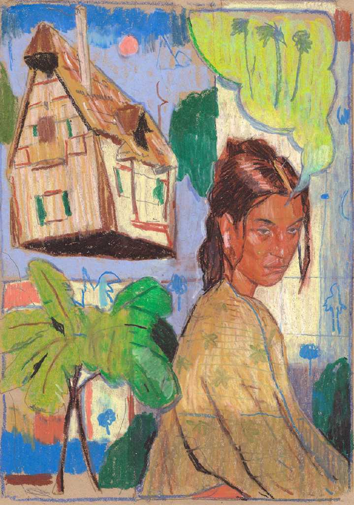 Machico, Oil pastel on paper, 30 × 42 cm, 2025