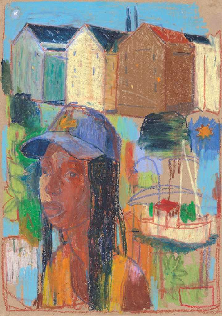 Sharon, Oil pastel on paper, 30 × 42 cm, 2025