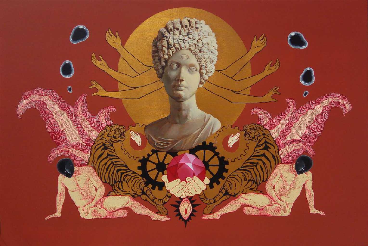 The Womb, acrylic on canvas, 80 x 120 cm