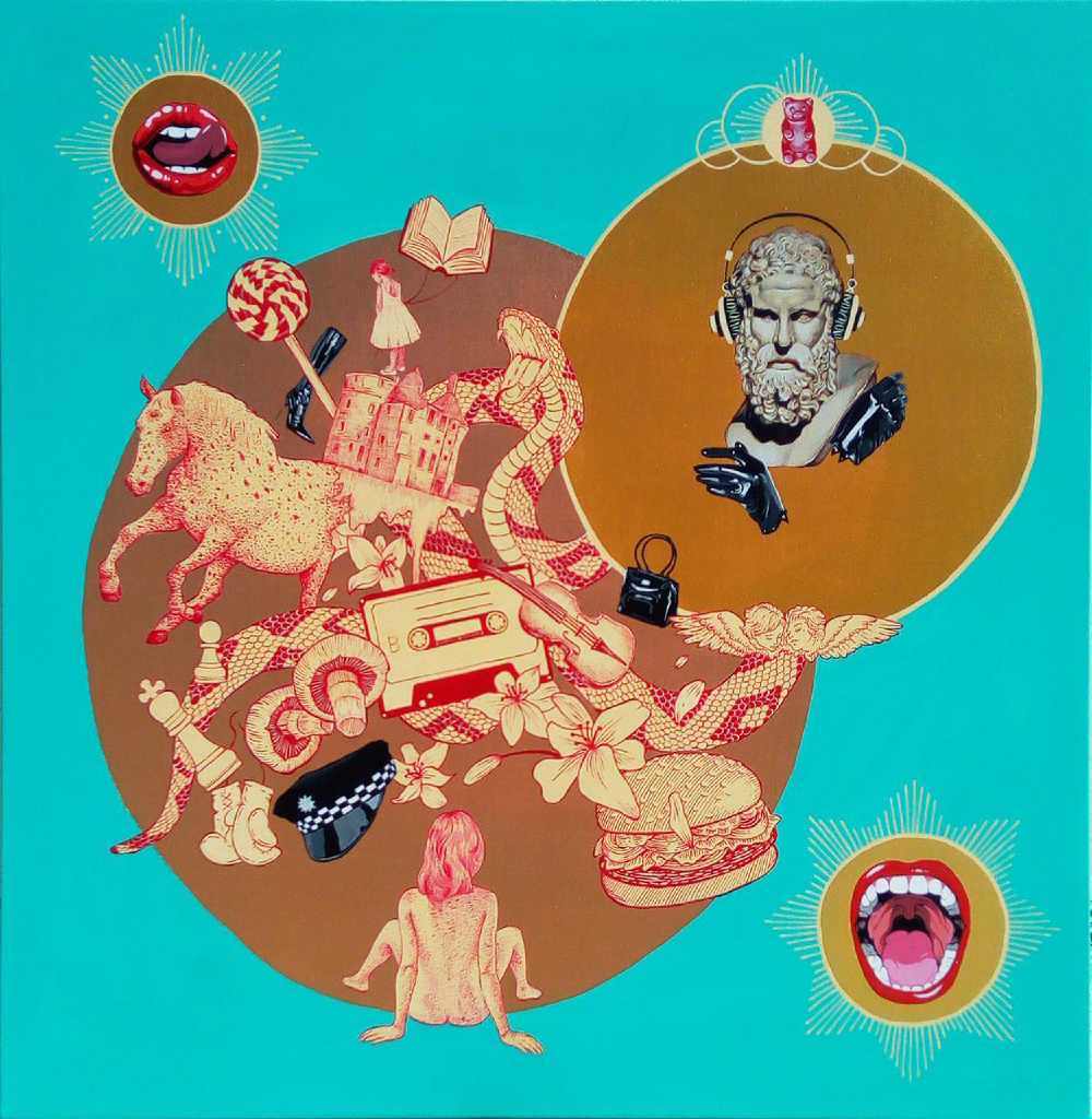 Unpredictable Nature, acrylic on canvas, 100 x 100 cm