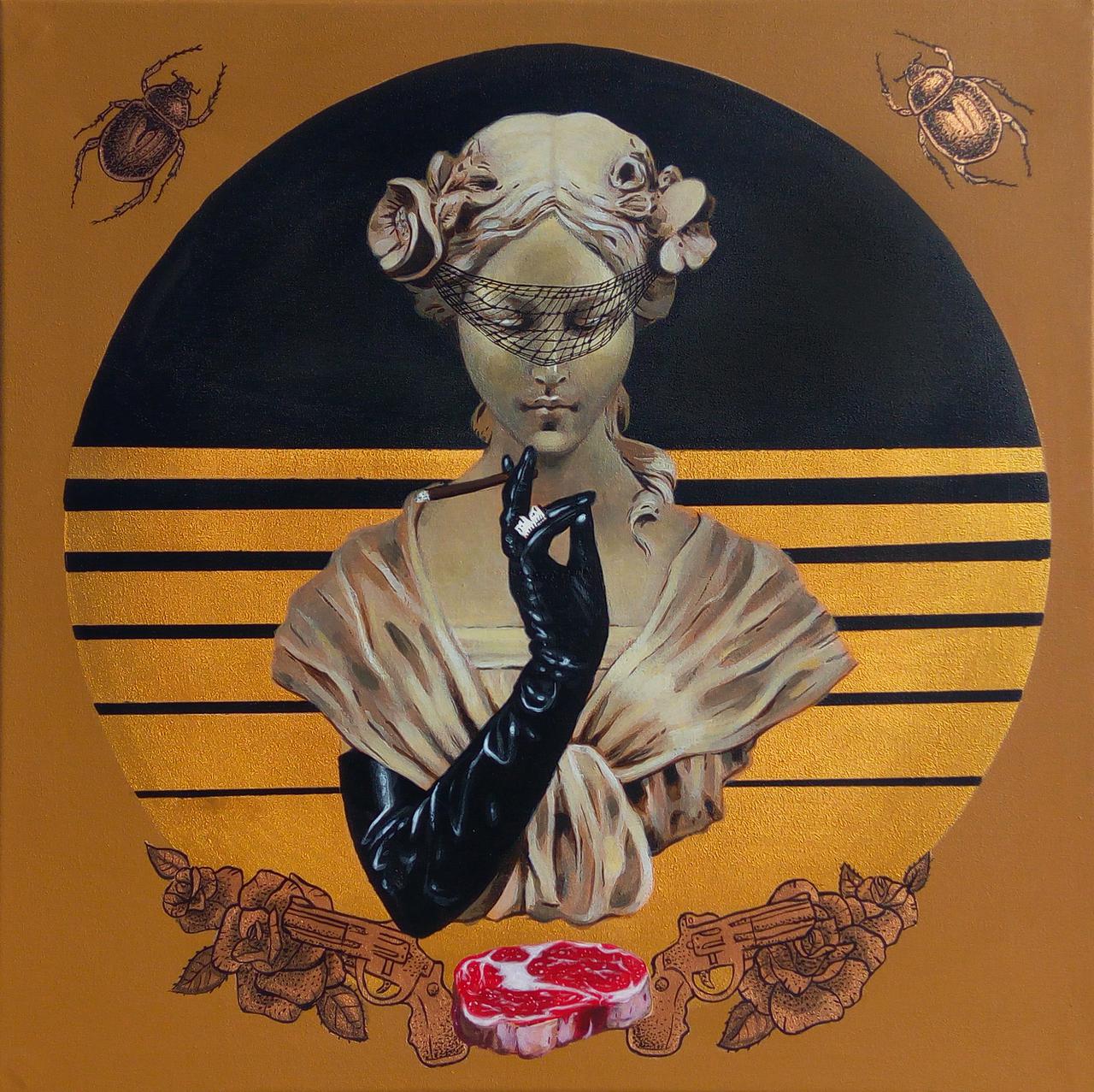 The Widow, acrylic on canvas, 50 x 50 cm