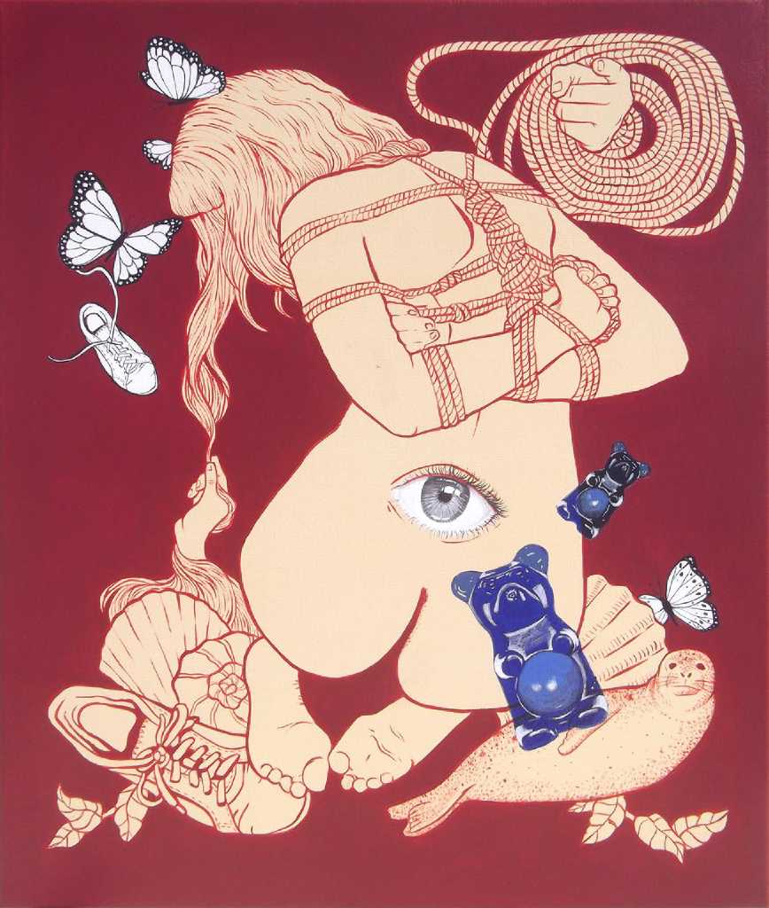 Untitled, acrylic on canvas, 52 x 62 cm