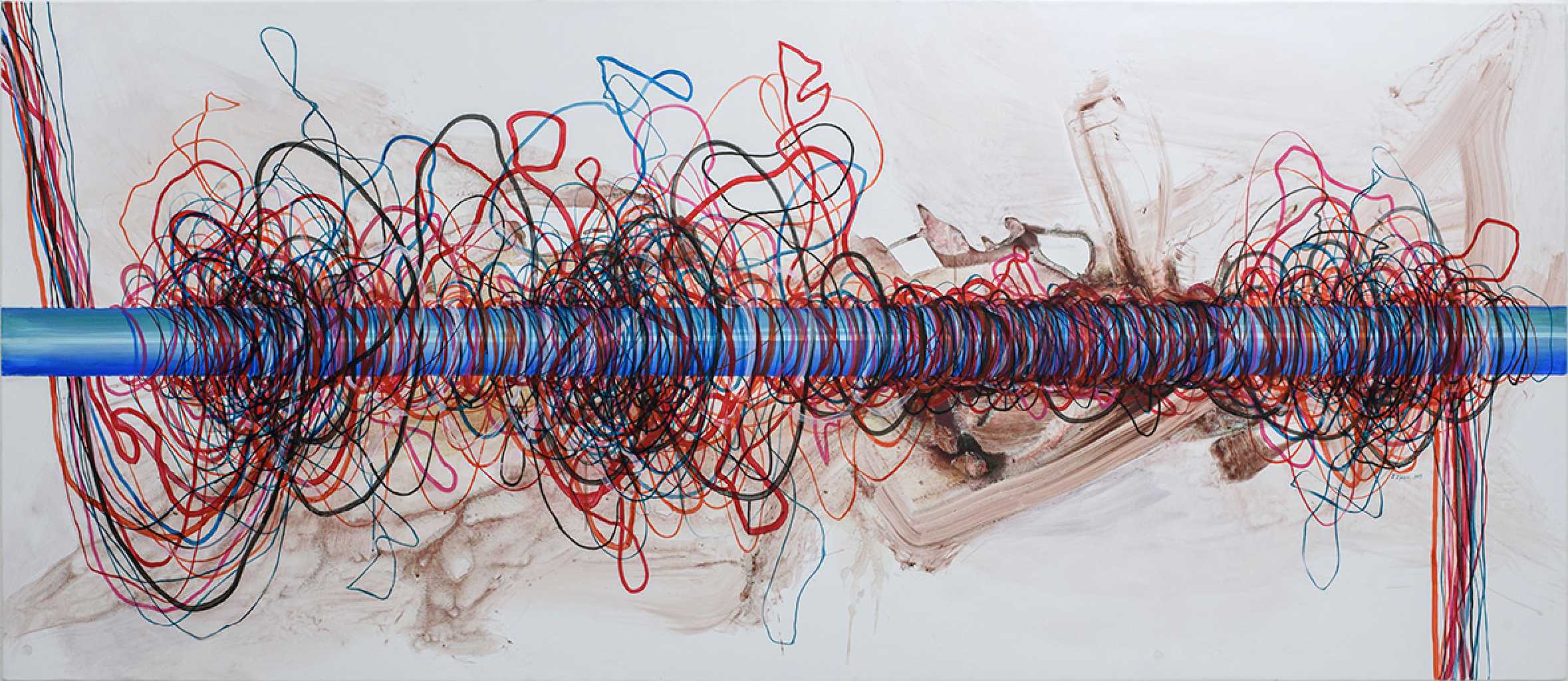 Again and again, Acrylics on canvas, 120 x 280 cm, 2019, Athens