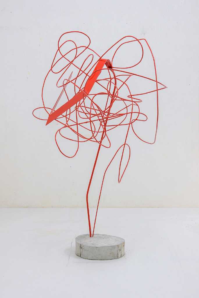 Flower, Iron, cement, colour, 150 x 125 x 90 cm, 2017, Athens