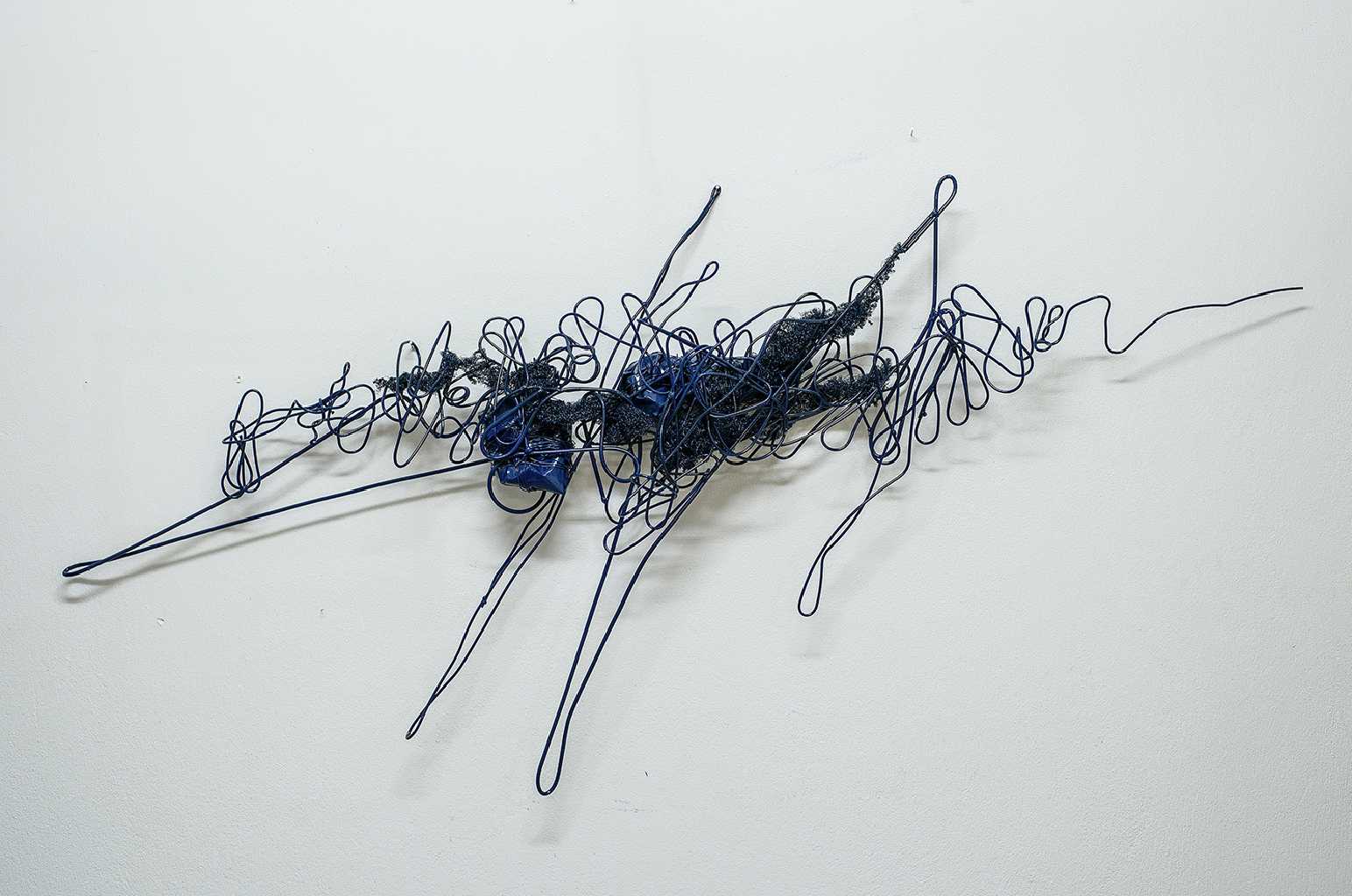 In writing, Iron and colour, 190 x 95 x 18 cm, 2020, Athens