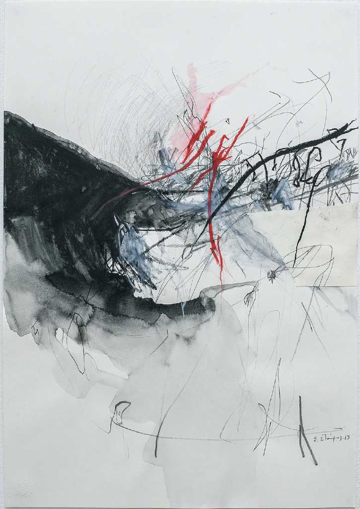 Untitled, Acrylic, pencil, pastels on paper, 48 x 30 cm, 2013, Athens