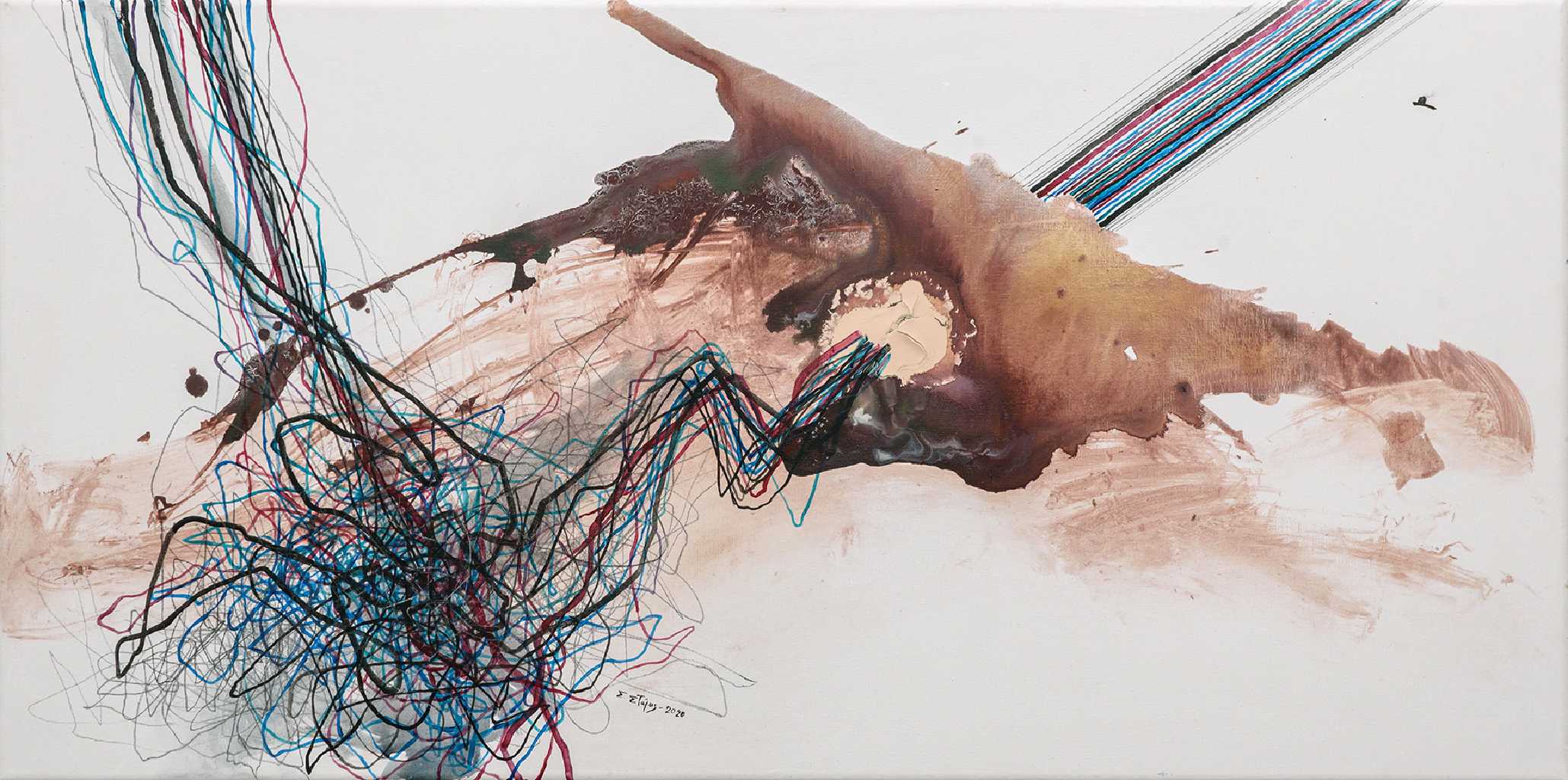 Untitled, Acrylics on canvas, 50 x 100 cm, 2020, Trikala
