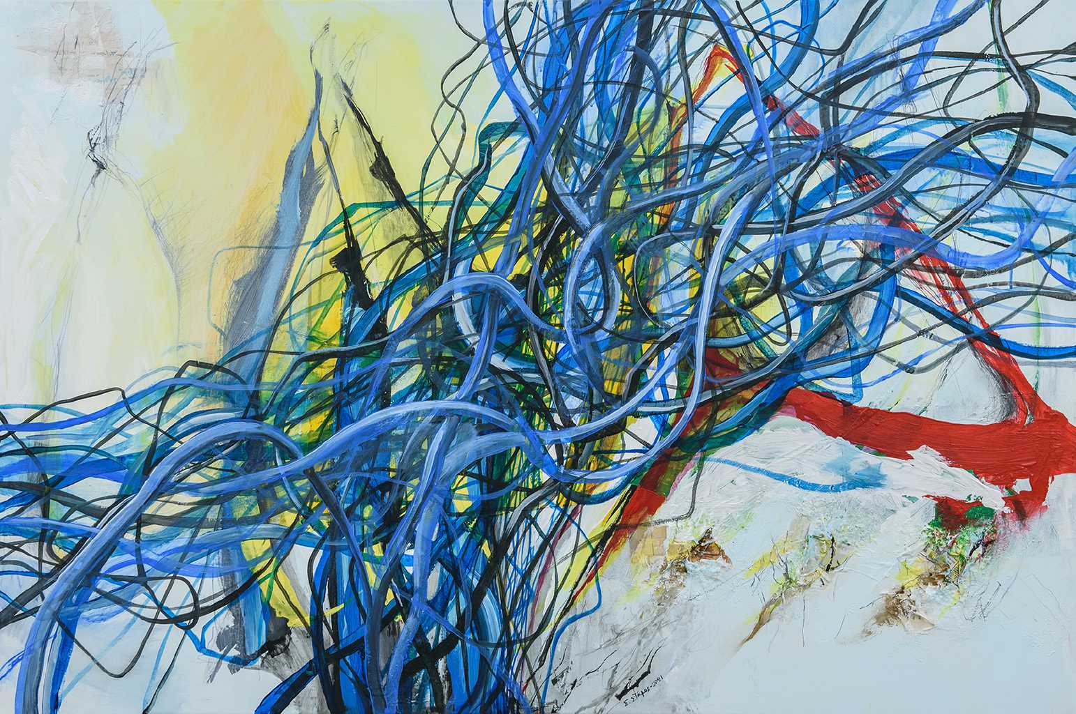 Untitled, Acrylics on canvas, 80 x 120 cm, 2020, Athens