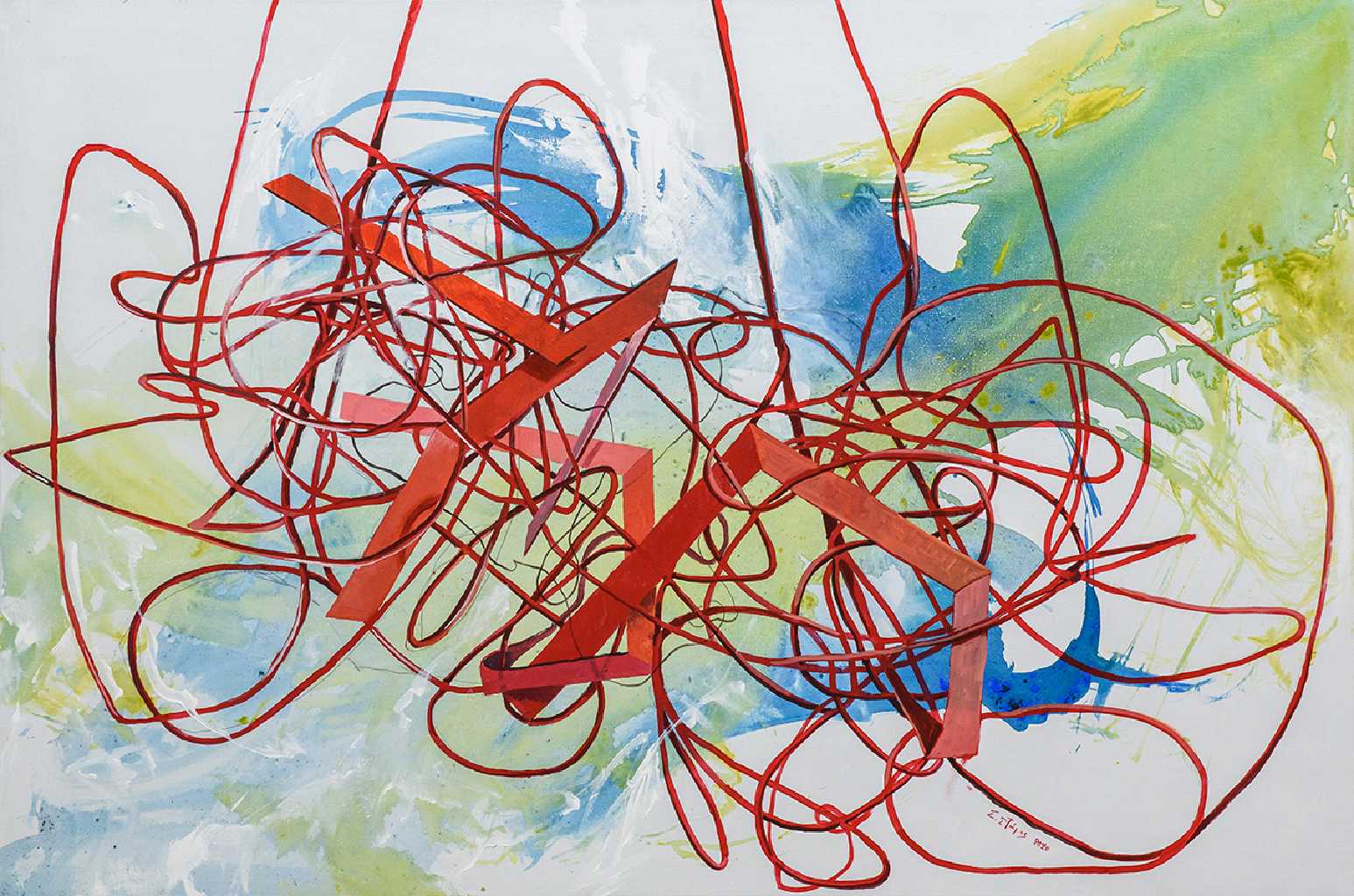 Untitled, Acrylics on canvas, 80 x 120 cm, 2020, Trikala