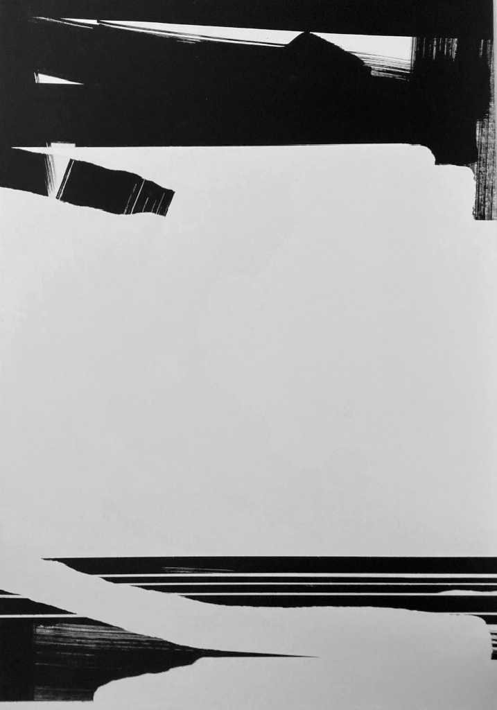 Untitled,Indian ink, acrylic paint on canvas102 x 71 cm2023
