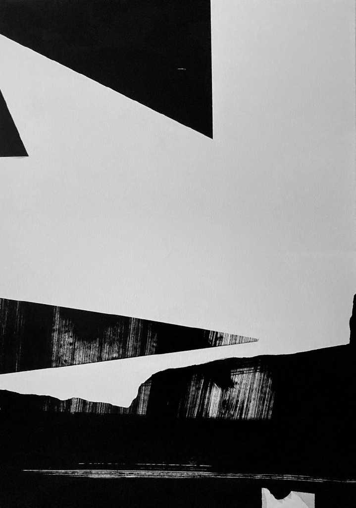 Untitled,Indian ink, acrylic paint on canvas157 x 111 cm2023