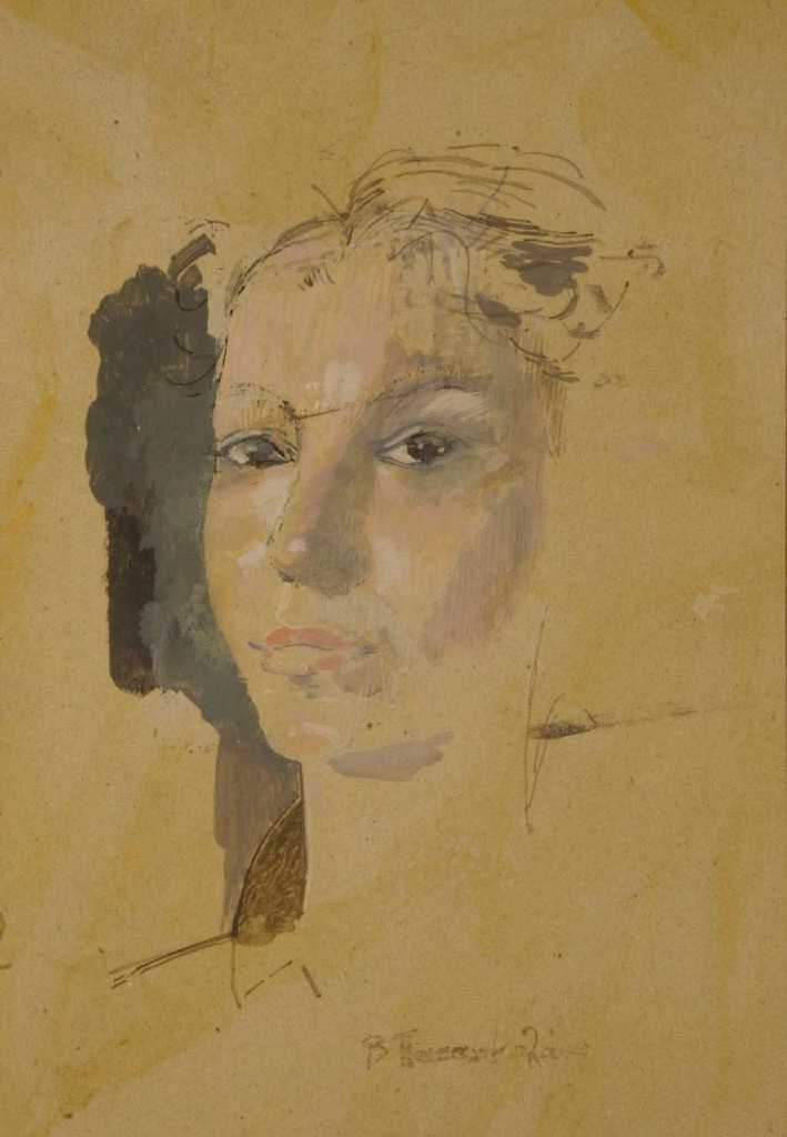 Vasilis Papanikolaou, Elena, egg tempera on cardboard, 31 x 21 cm, 2016