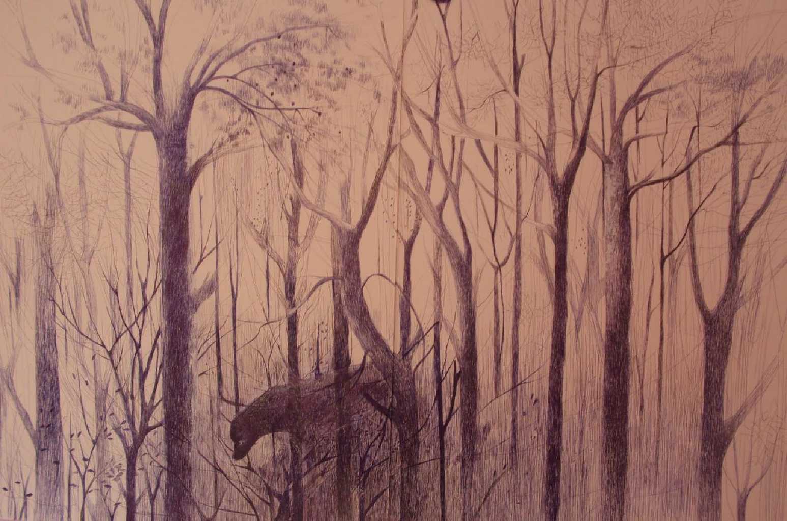 Kalliroi Marouda, The Park, pen on paper, 100 x 140 cm, 2016
