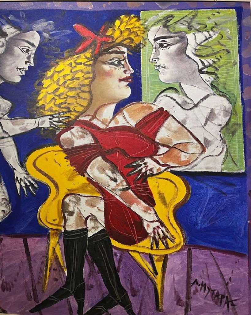 Dimitris Mytaras,Untitled, Acrylic on canvas, 100 × 100 cm, 1990s