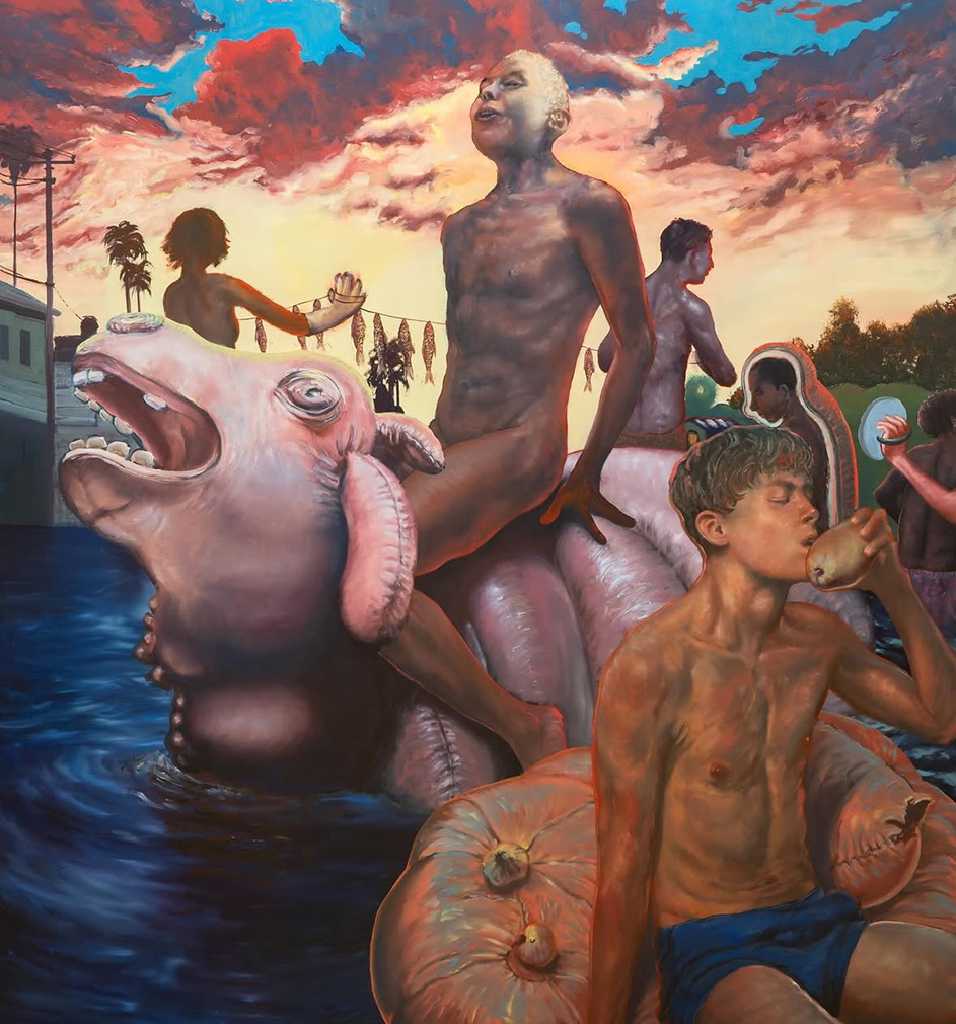 Hic Sunt Dracones (here be dragons), oil on canvas, 175 x 158 cm