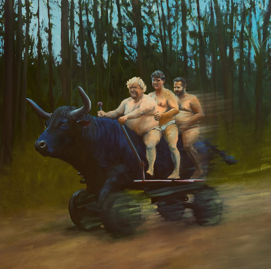 What We Do in the Shadows, oil on canvas, 90 x 90 cm