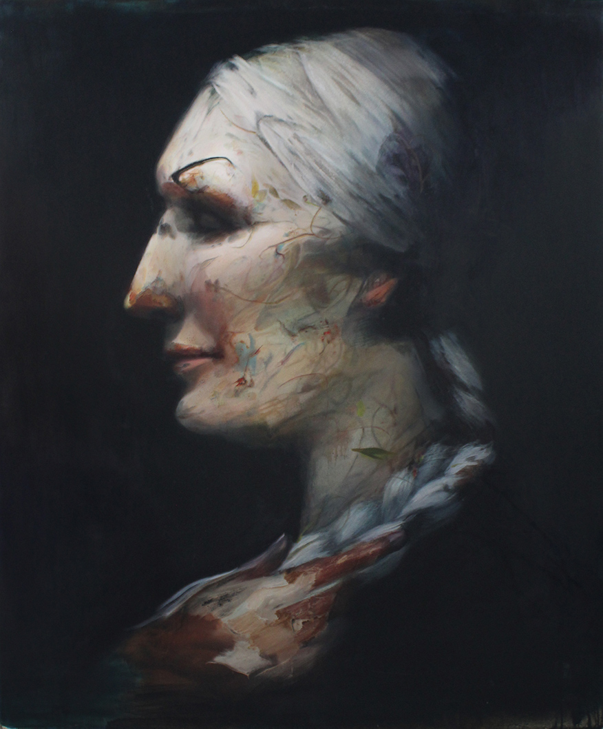 Gogo Ieromonachou, The White-haired woman, Oil on canvas, 180 × 150 cm, 2019