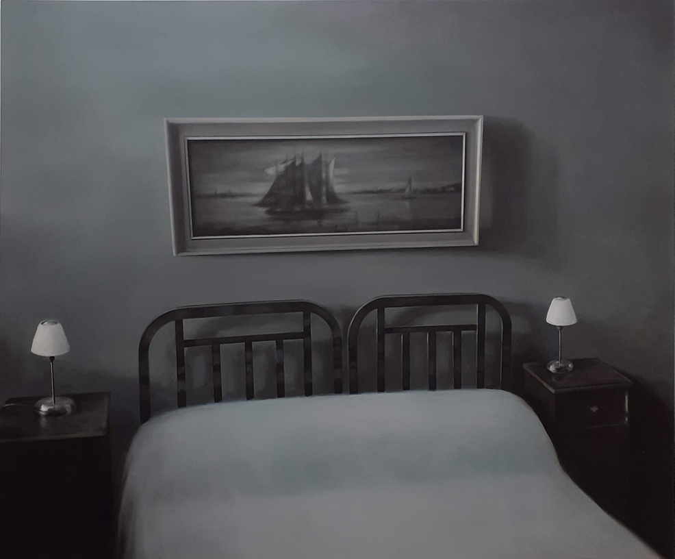 Mantalina Psoma, Bedroom, oil on canvas, 150X180cm, 2019