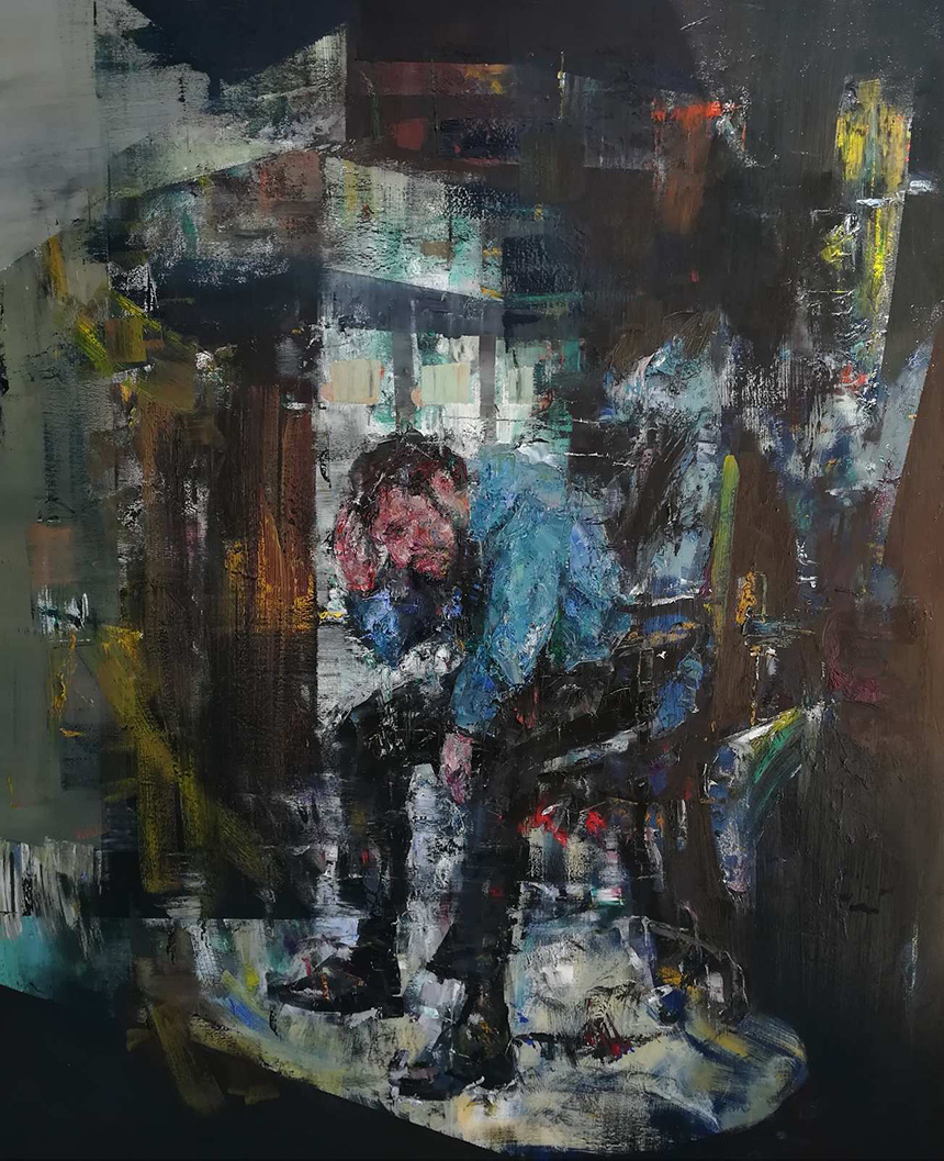 Vassilis Soulis, Untitled, oil on canvas, 2020