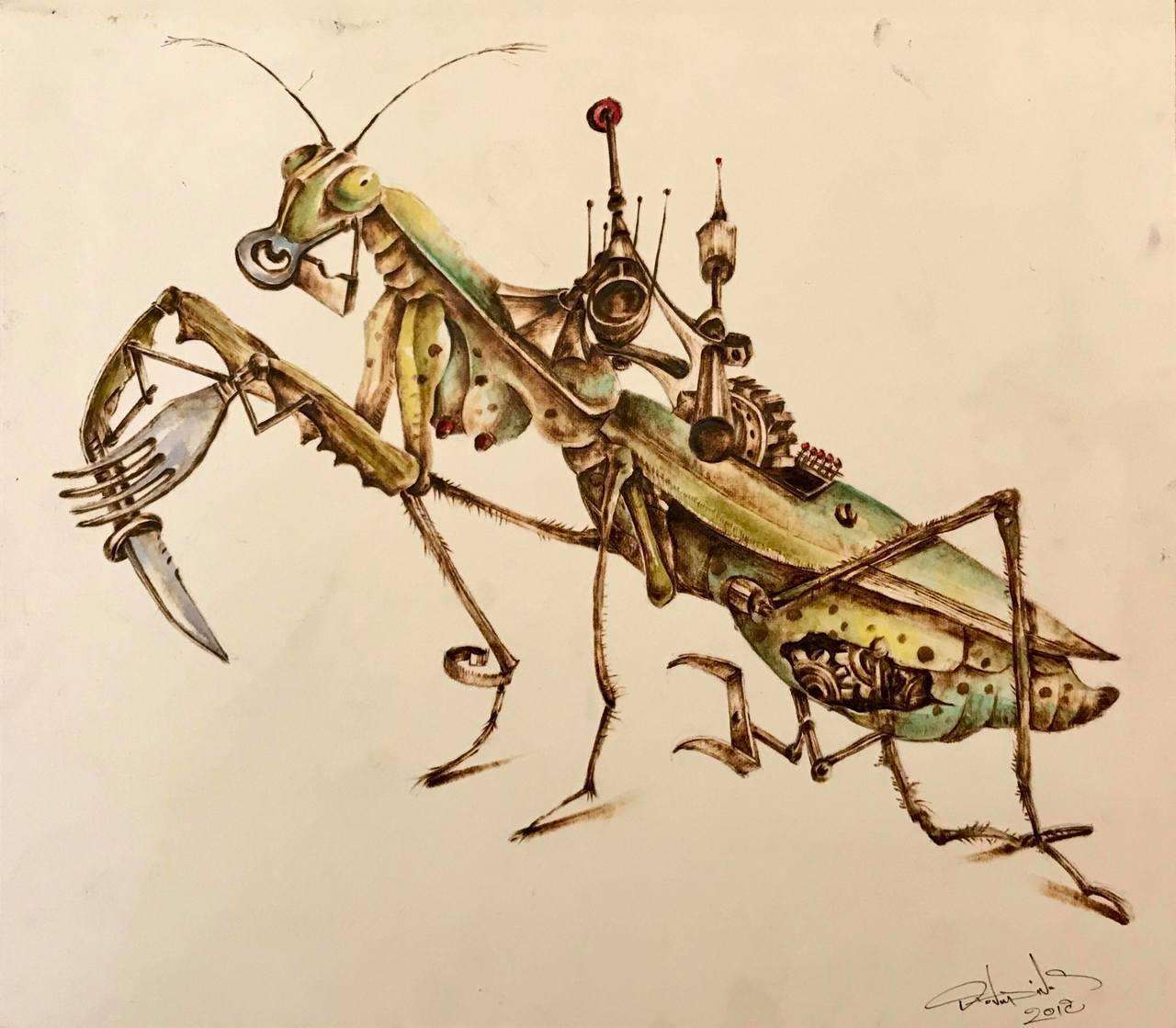 Vaggelis Theodoridis, Mantis Diligitis The Common, 25 x 35 cm