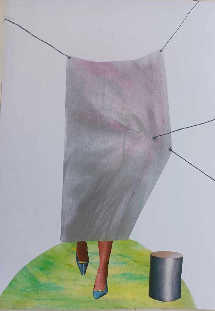 Untitled, Oil pastel on paper, 21 x 30 cm