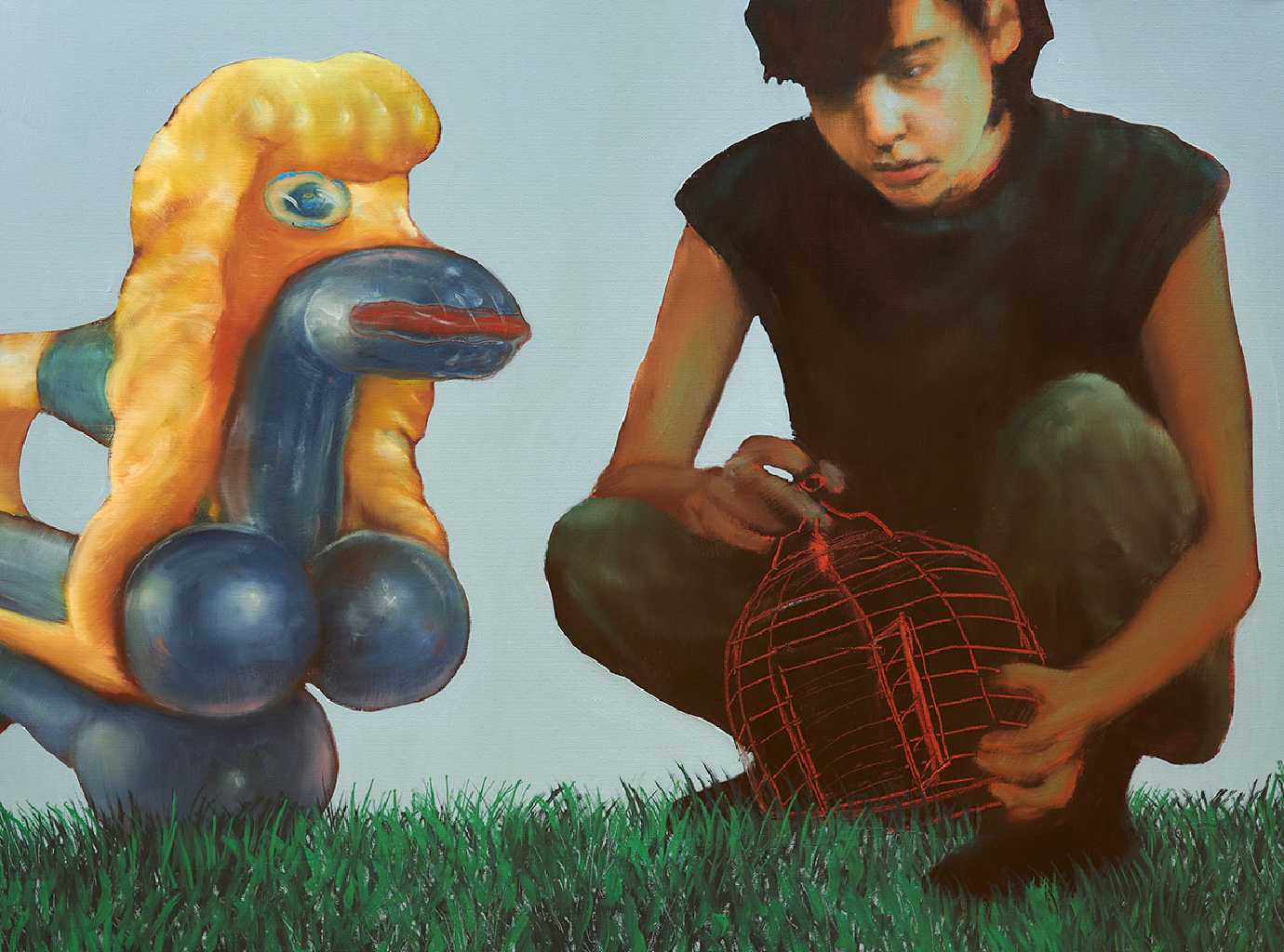 Catchin’ Grasshopers, oil on canvas, 60 x 80 cm