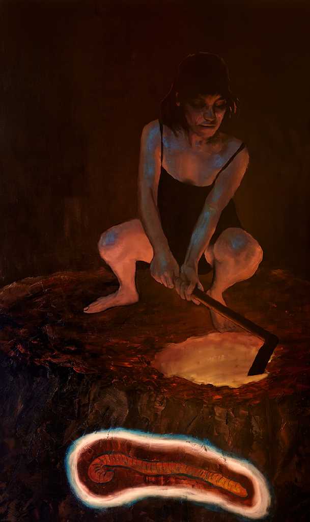 Helminthomitor (Ελμινθομήτωρ), oil on canvas, 150 x 110 cm