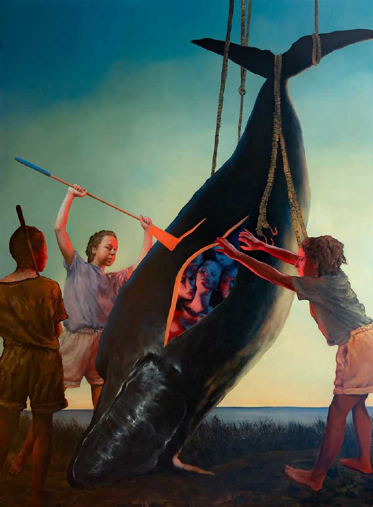 Lake Pontchartrain Flappin’ Fish Theatre, oil on canvas, 190 x 140 cm