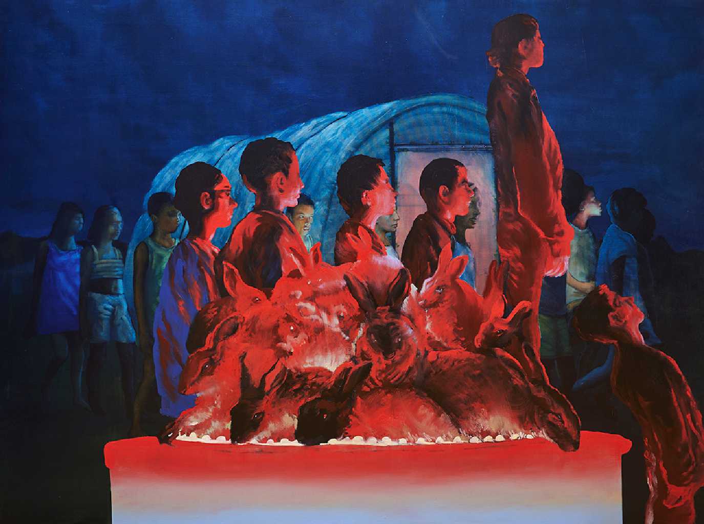 The Childern's Crusade of 1212 AD ( east meets west), oil on canvas, 115 x 150 cm