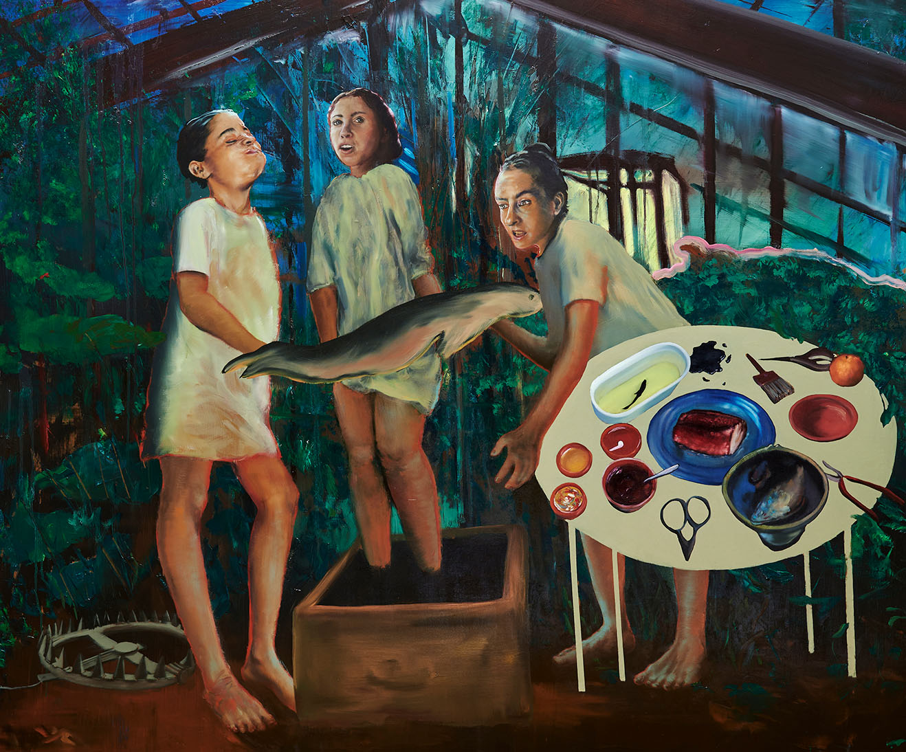 Theogony in the Greenhouse, oil on canvas, 100 x 120 cm