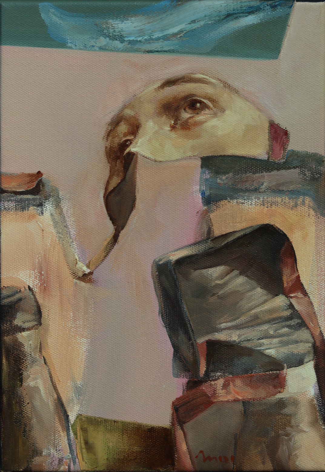 Felnéző / Looking Up,oil on canvas35 x 20 cm2022