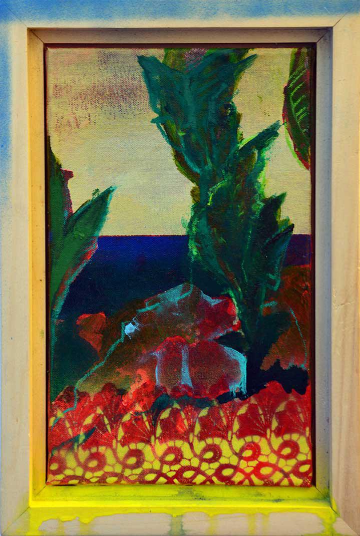 Manolis Charos, Untitled, mixed media on canvas, 36 x 24.5 cm, 2015