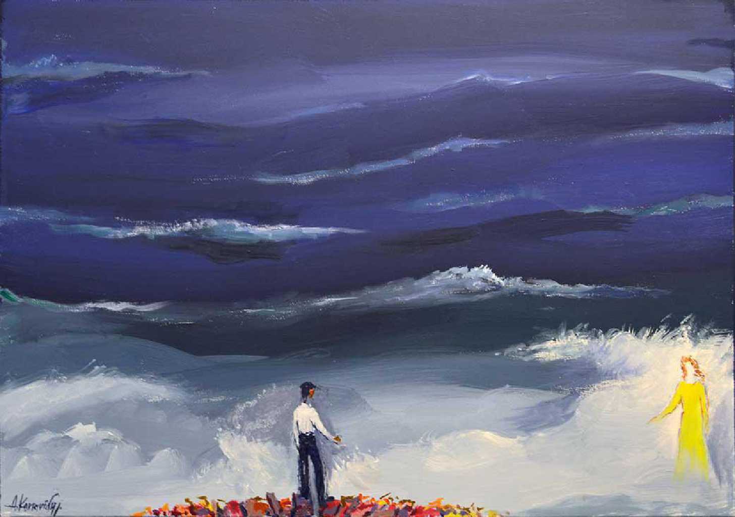 Demosthenes Kokkinidis, Untitled, acrylic on canvas, 70 x 100 cm