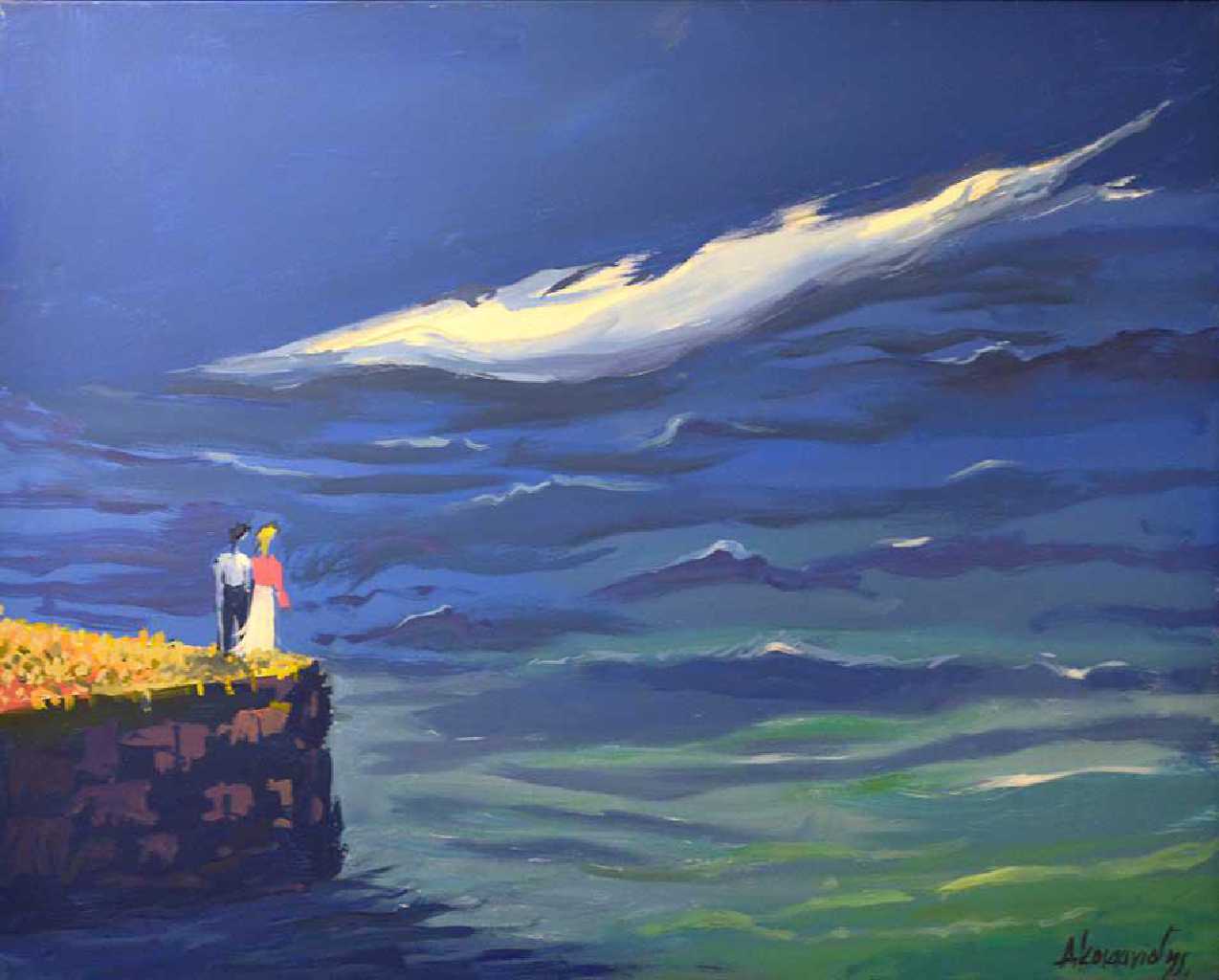 Demosthenes Kokkinidis, Untitled, acrylic on canvas, 80 x 100 cm