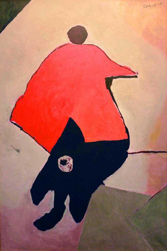 Yorgos Milios, Untilted, acrylics on canvas, 102 x 73 cm, 2009