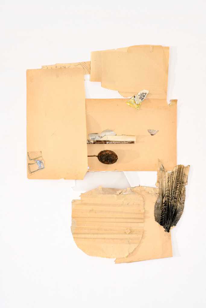 unremembering memory 4, Acrylics, collage, photograph on paper, 85 x 65 cm