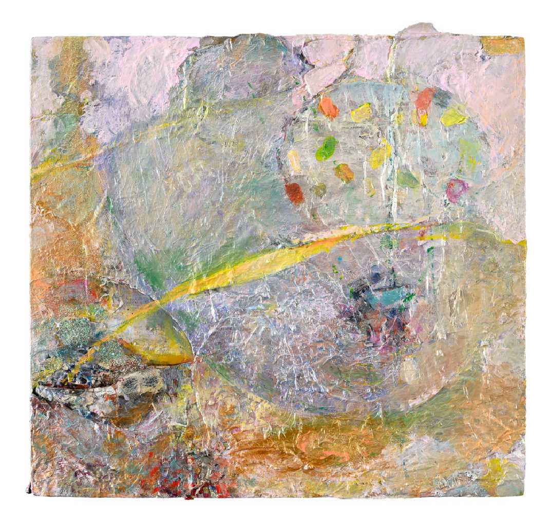 Τhe great patient, Convalescence, Acrylics, collage, photograph on wood, 51 x 54 cm
